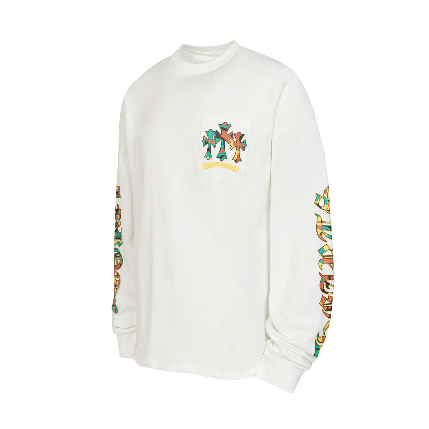 P160 K2143 cross-border model, please do not place an order if you pursue quality. -Chrome Hearts/Chrome Hearts Sanskrit horseshoe printed popular long-sleeved T-shirt -High weight, high density and high quality. The wool is soft, delicate and skin-friendly. It feels soft and silky. It has excellent warmth and skin-friendly properties.